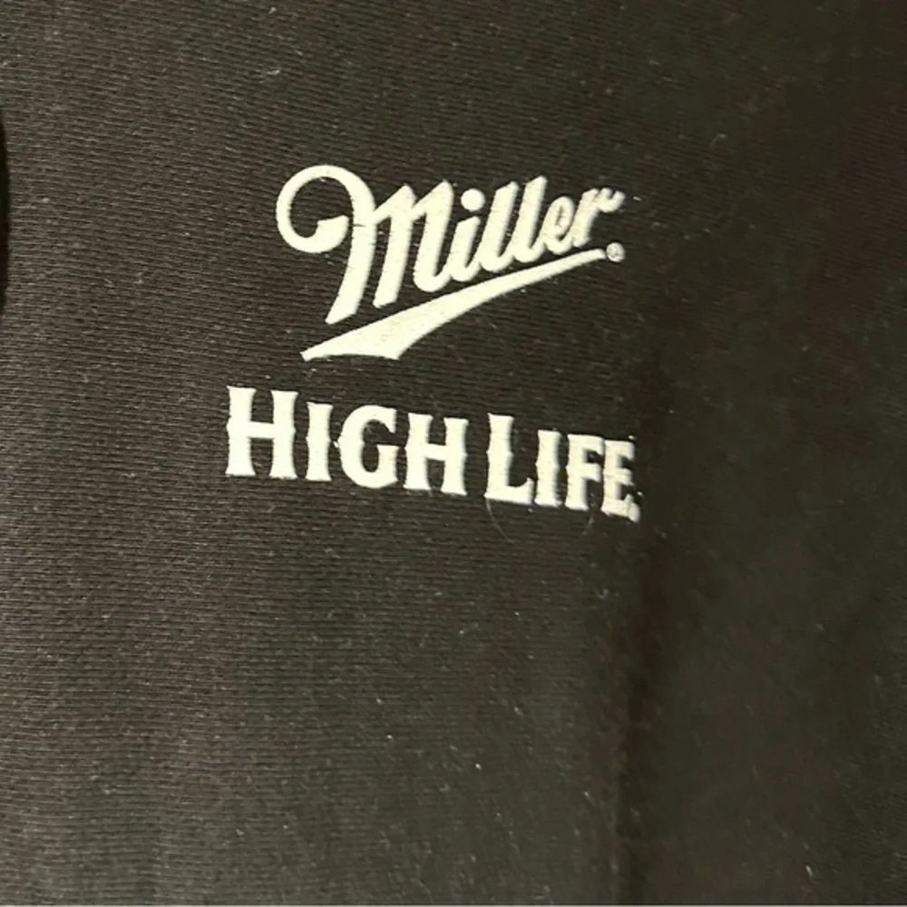 Miller Highlife Girl on the Moon Black Hooded Sweatshirt Size Medium - Picture 6 of 8